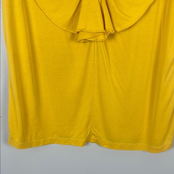 un1deux2trois3 100% Silk Yellow Sailor Collar Short Sleeve Tie Front Blouse - Picture 6 of 9